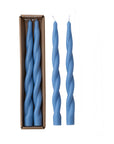 Creative Co. - Twisted Taper Candles - Blue -