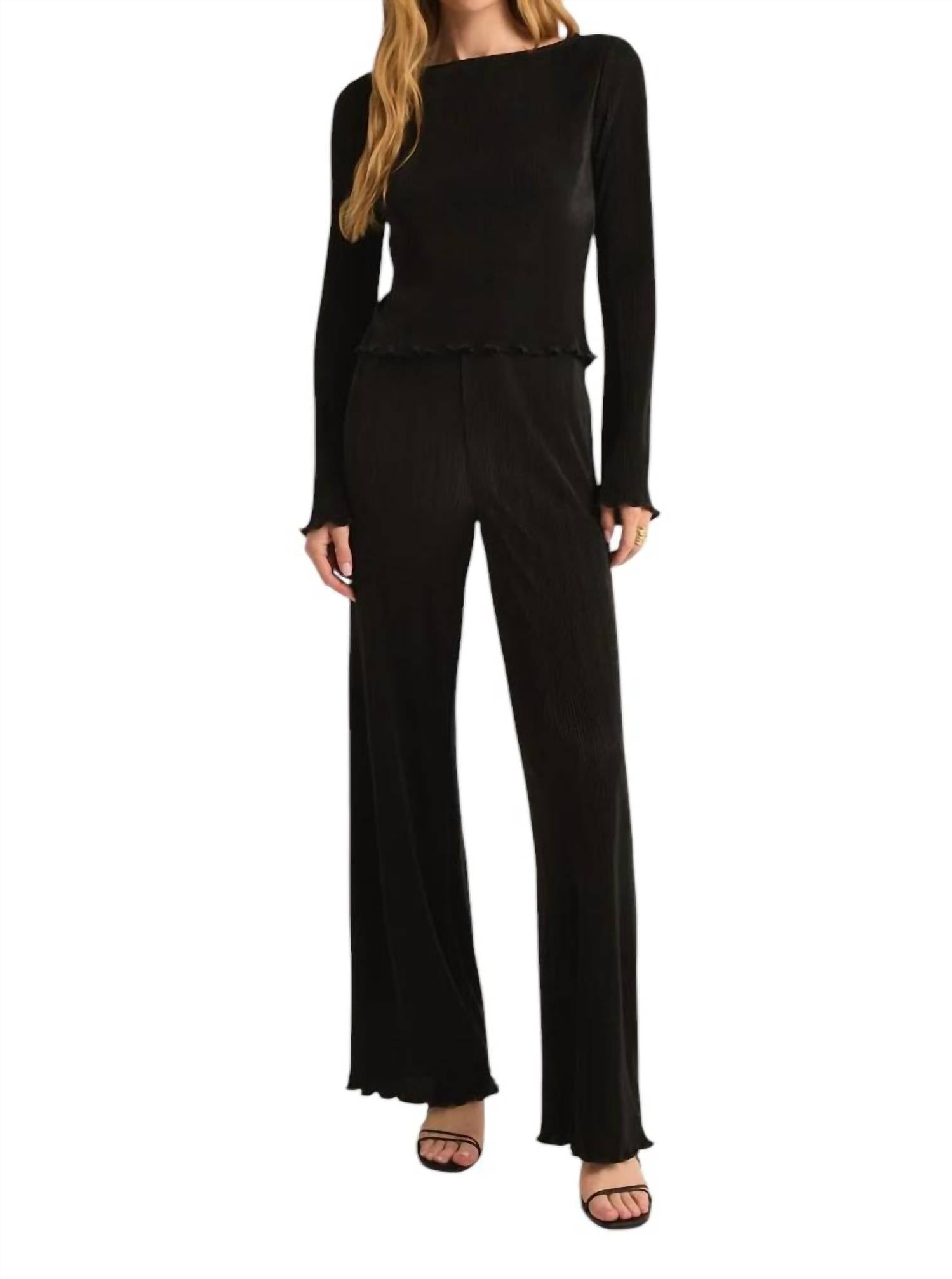 Denia Pleated High Rise Pants