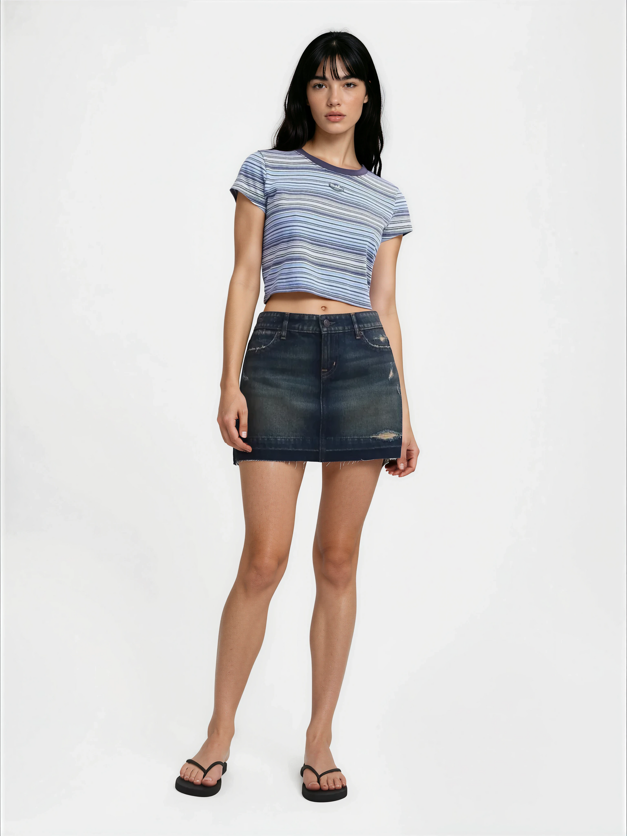 Madhappy x Gap - Stripe Baby Tee - Blue -