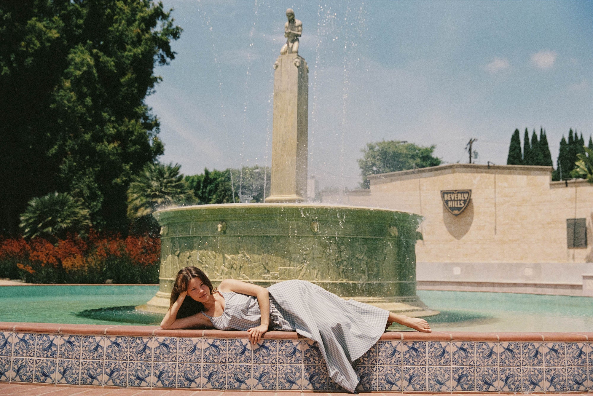 Rat Boi - Keyhole Cami - Sky Gingham -