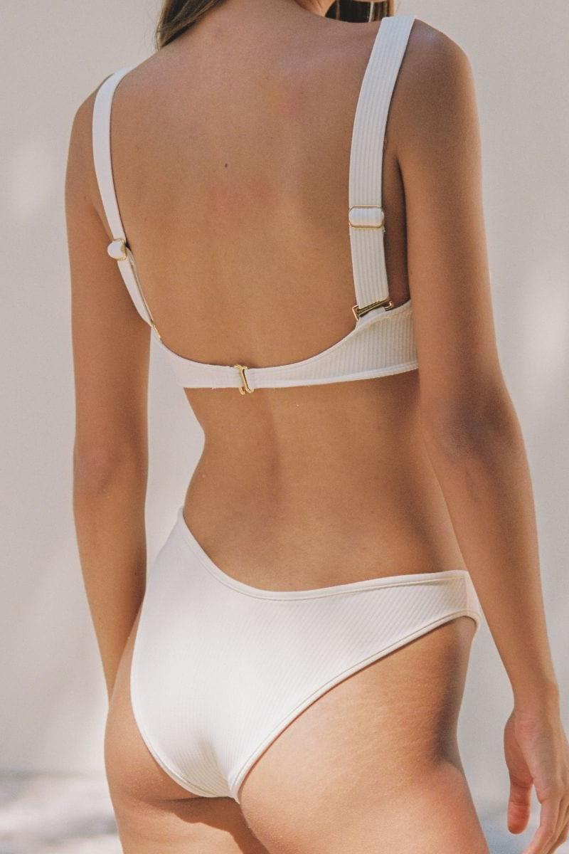 Montce - Cream Rib Bustier Bikini Top -