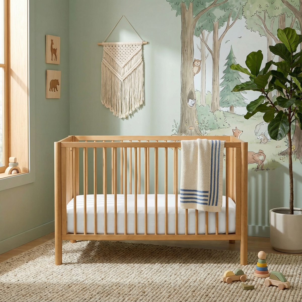 ettitude - CleanBamboo® Signature Sateen Crib &amp; Toddler Fitted Sheet -