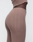 Organic Basics - Pointelle Straight Leg Pants - Clay -