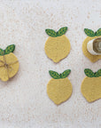 Creative Co. - Beaded Lemon Coasters, Set of 4 -
