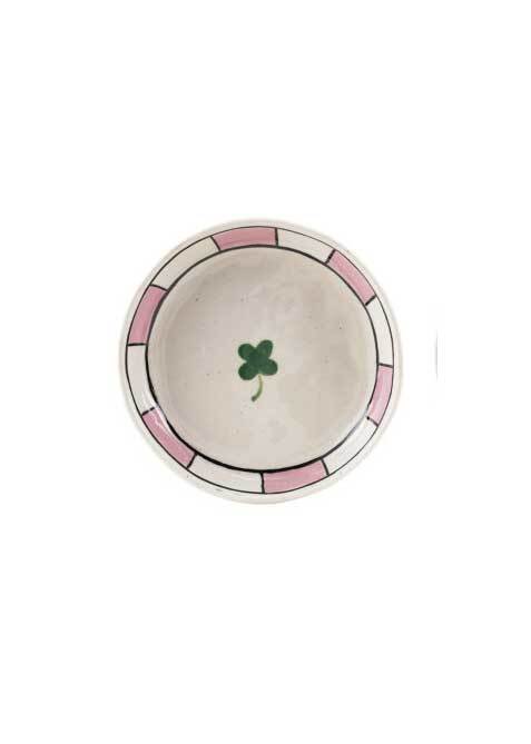 Creative Co. - Hand-Painted Stoneware Dish - Clovers -