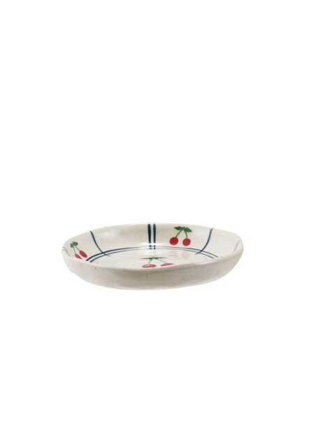Creative Co. - Hand-Painted Stoneware Dish - Cherries -