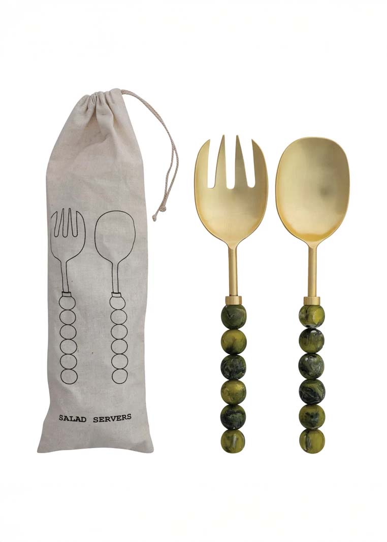 Creative Co. - Stainless Steel Salad Servers, Set of 2 -