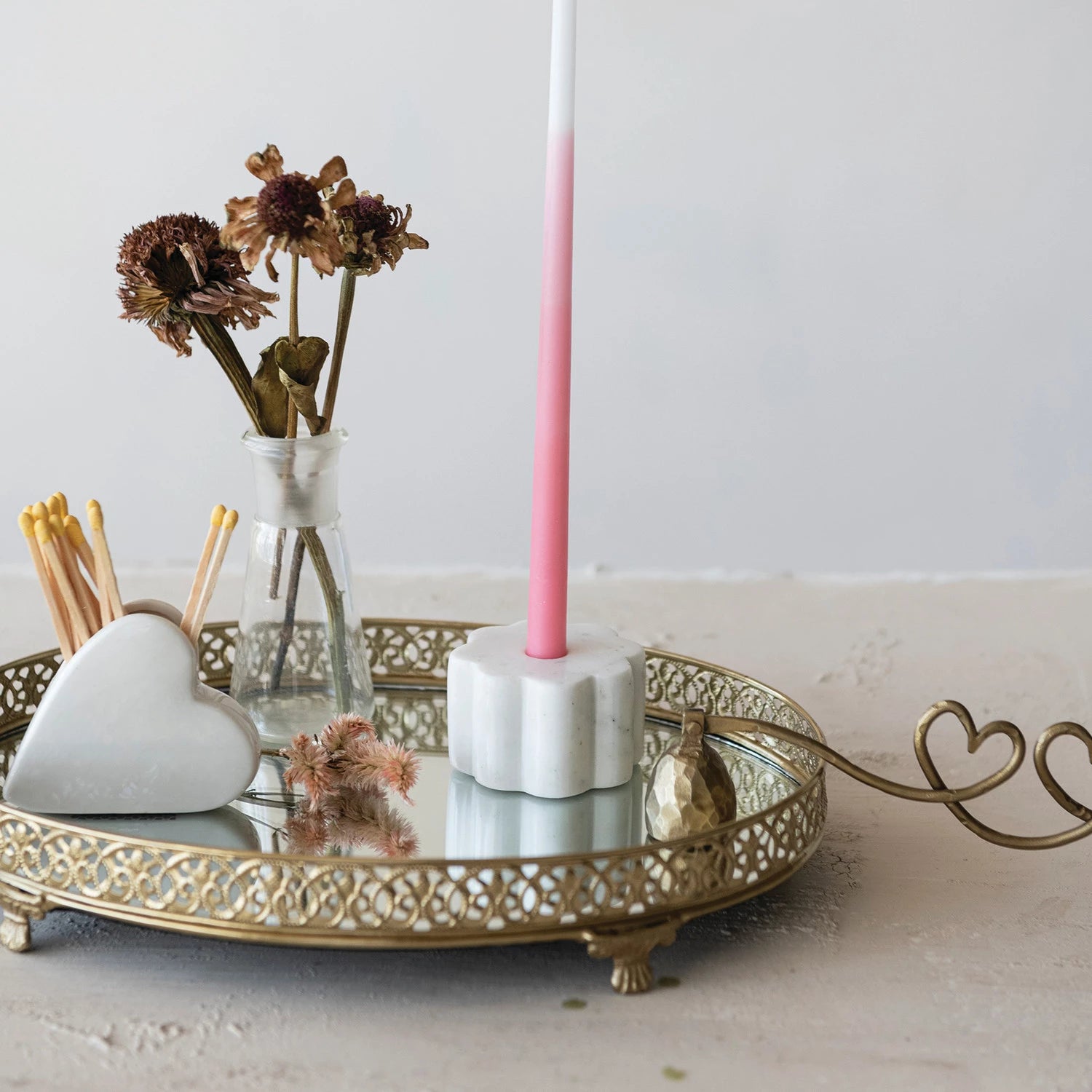 Creative Co. - Small Marble Taper Holder -