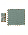 Creative Co. - Cotton Scalloped Napkins - Green Gingham -