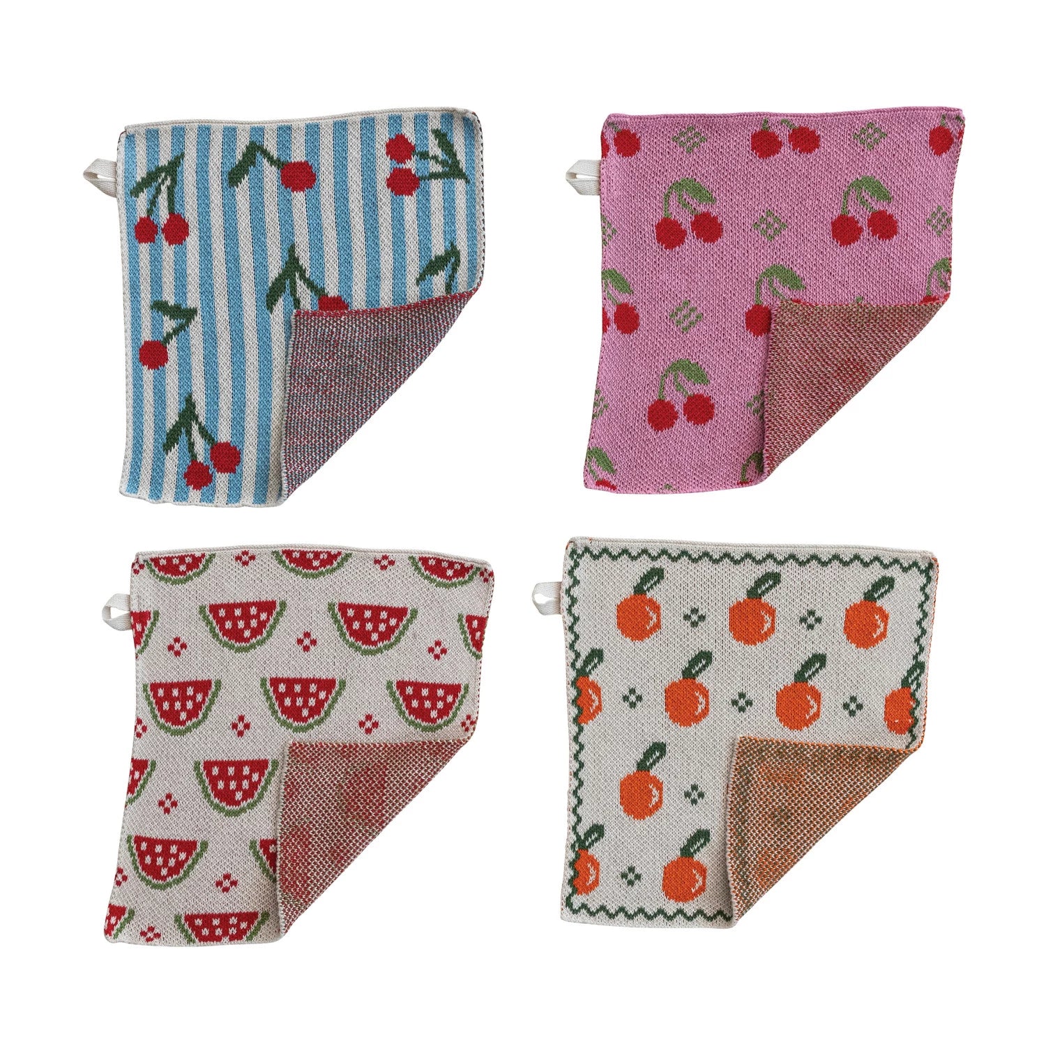 Creative Co. - Fruit Cotton Knit Napkins, Set of 4 -