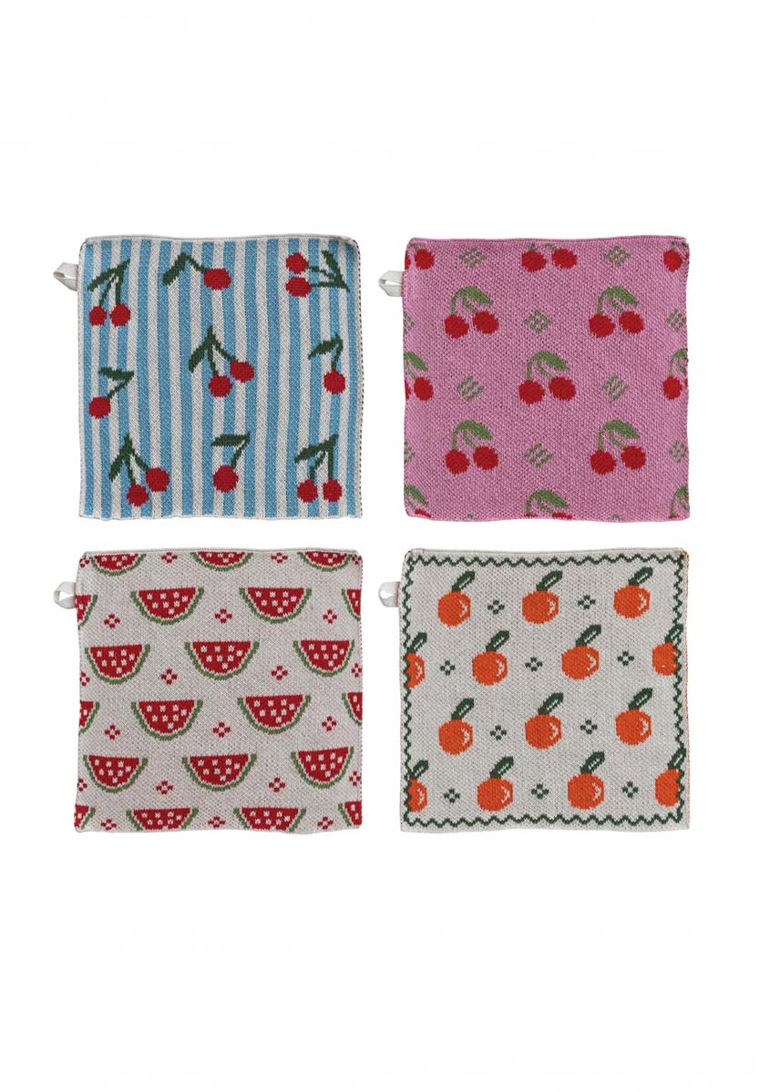 Creative Co. - Fruit Cotton Knit Napkins, Set of 4 -