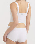Organic Basics - Core Icon Shorty - White -