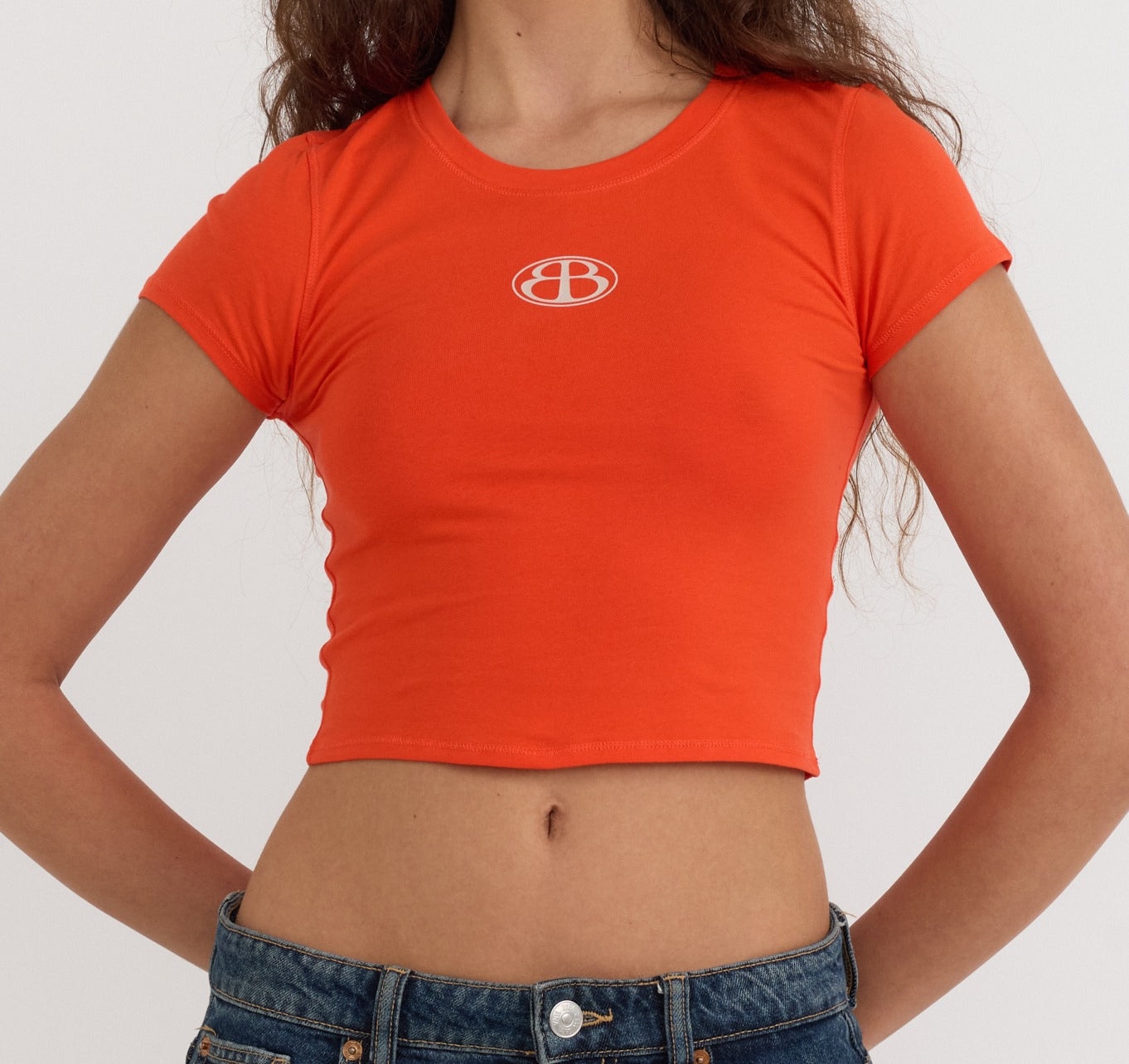 Organic Basics - Core Butterfly Baby Tee - Vibrant Red -