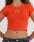 Organic Basics - Core Butterfly Baby Tee - Vibrant Red -