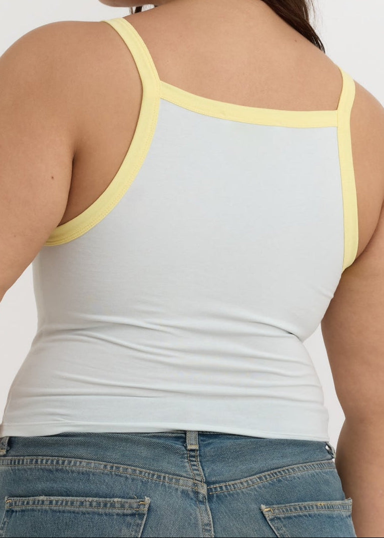 Organic Basics - Core Play High-Neck Top - Dewdrop / Light Lemon -