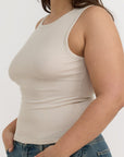 Organic Basics - Core Rib Tank Top - Sandstone -