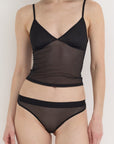 Organic Basics - Mesh Cami - Black -