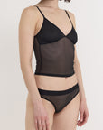 Organic Basics - Mesh Cami - Black -