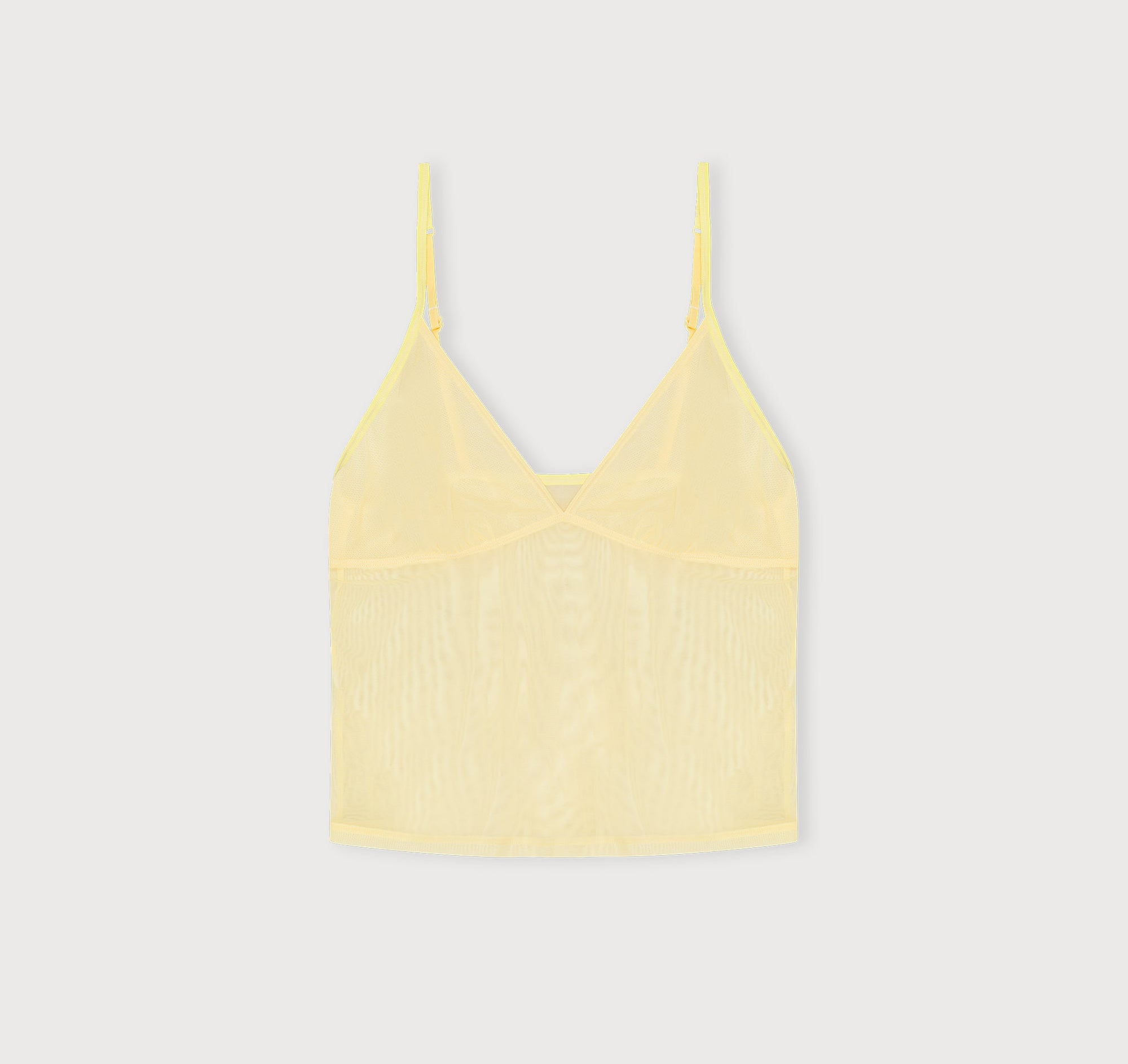 Organic Basics - Mesh Cami - Light Lemon -