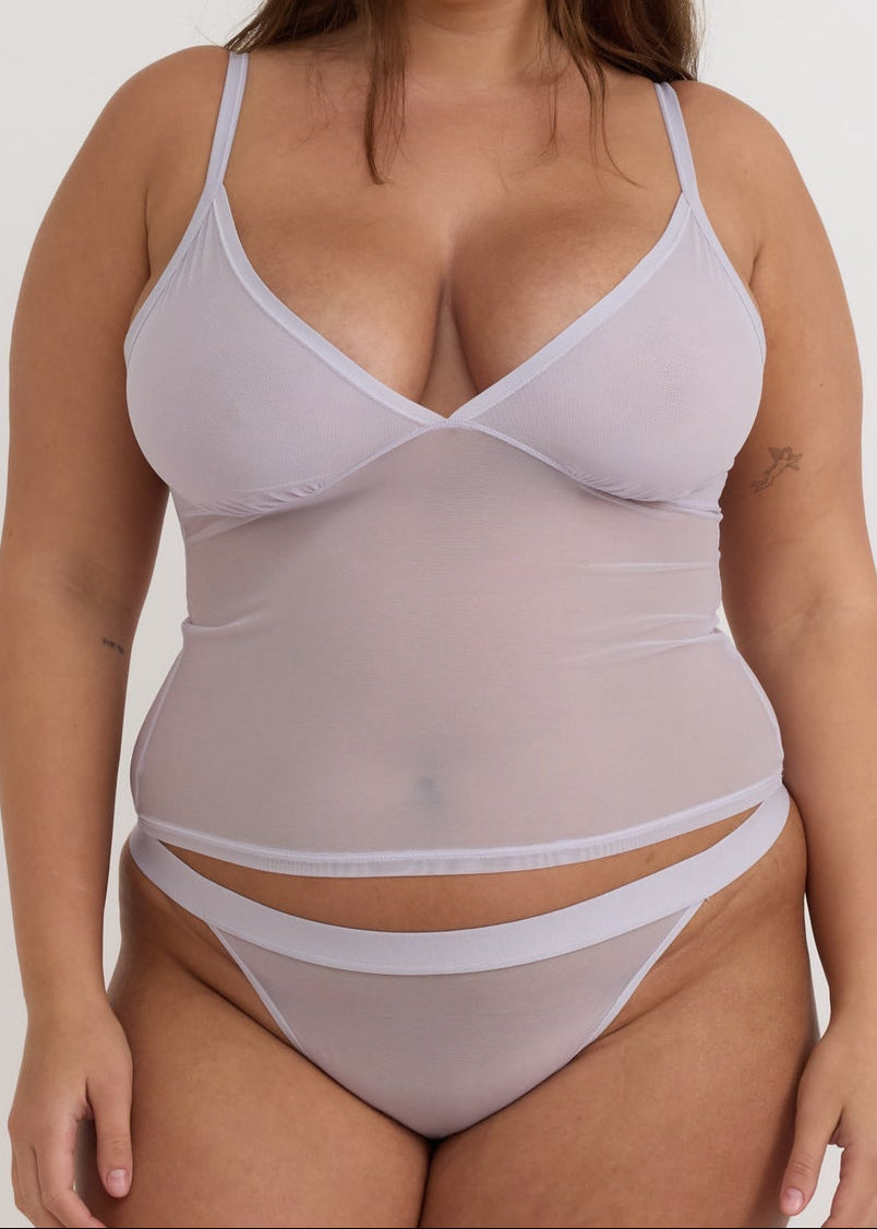 Organic Basics - Mesh Cami - Soft Lilac -
