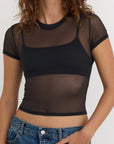Organic Basics - Mesh Tee - Black -