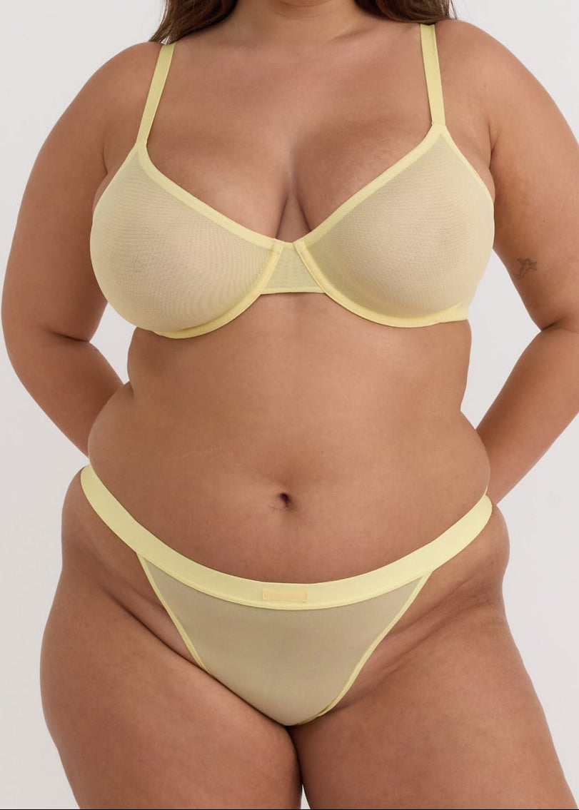 Organic Basics - Mesh Tanga Briefs - Light Lemon -