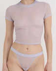 Organic Basics - Mesh Tee - Soft Lilac -