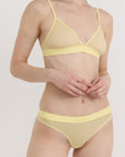 Organic Basics - Mesh Thong - Light Lemon -