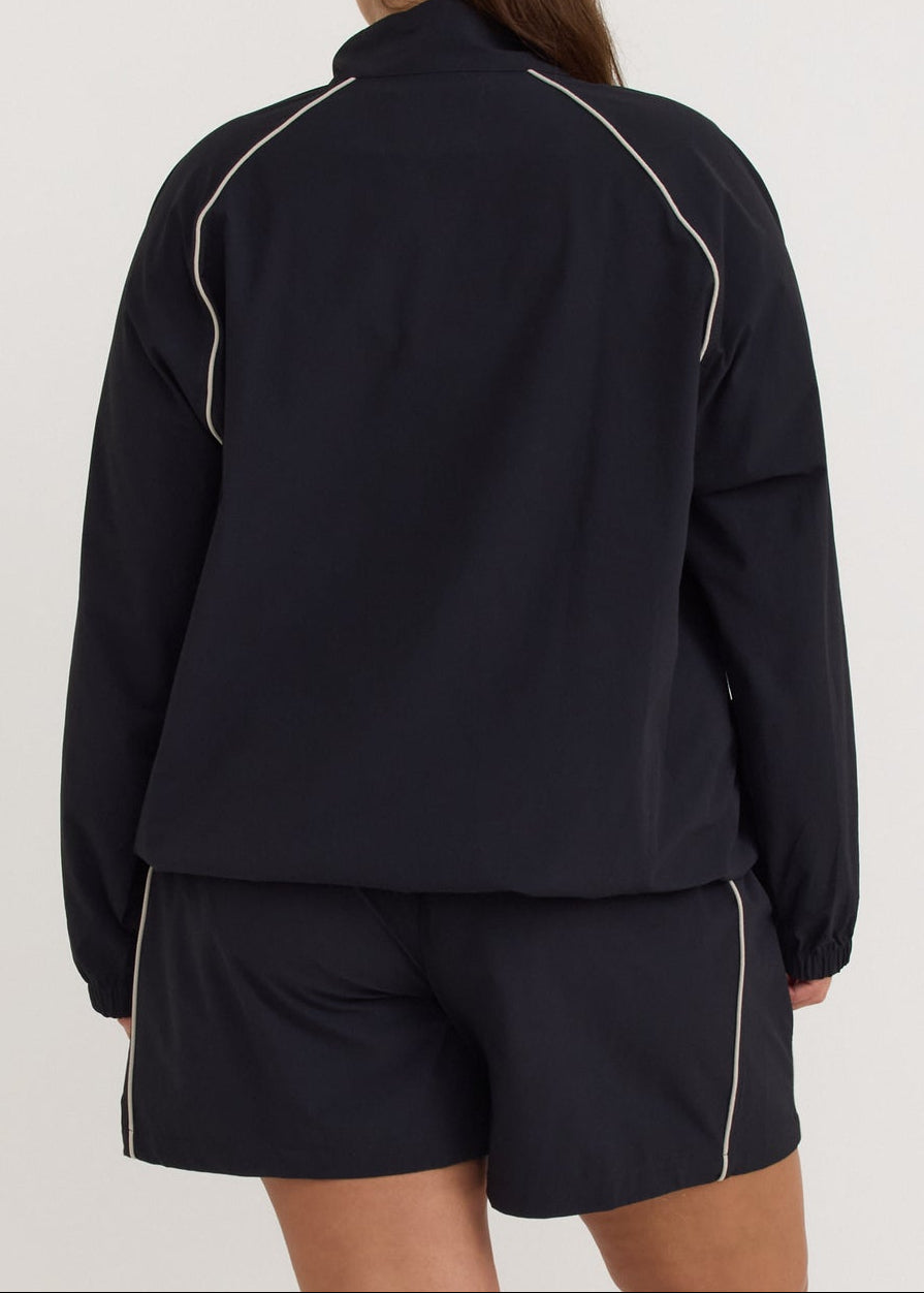 Organic Basics - Track Half Zip Jacket - Black -