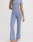 Organic Basics - Active Flare Leggings - Misty Blue -