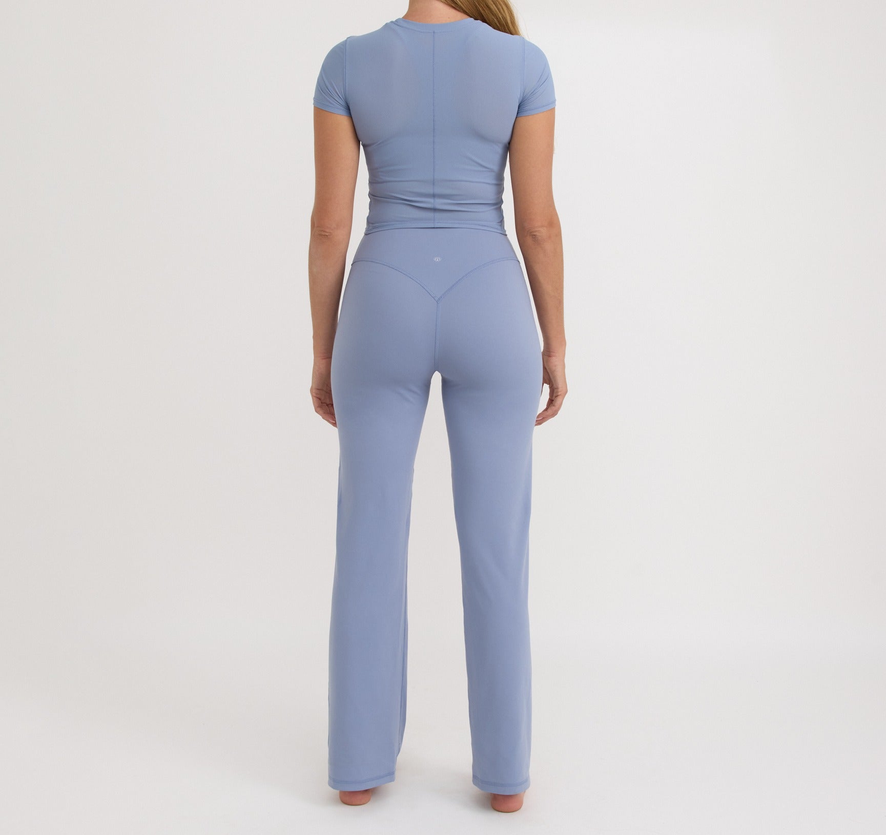 Organic Basics - Active Flare Leggings - Misty Blue -