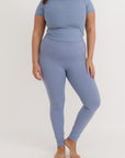 Organic Basics - Active Leggings - Misty Blue -