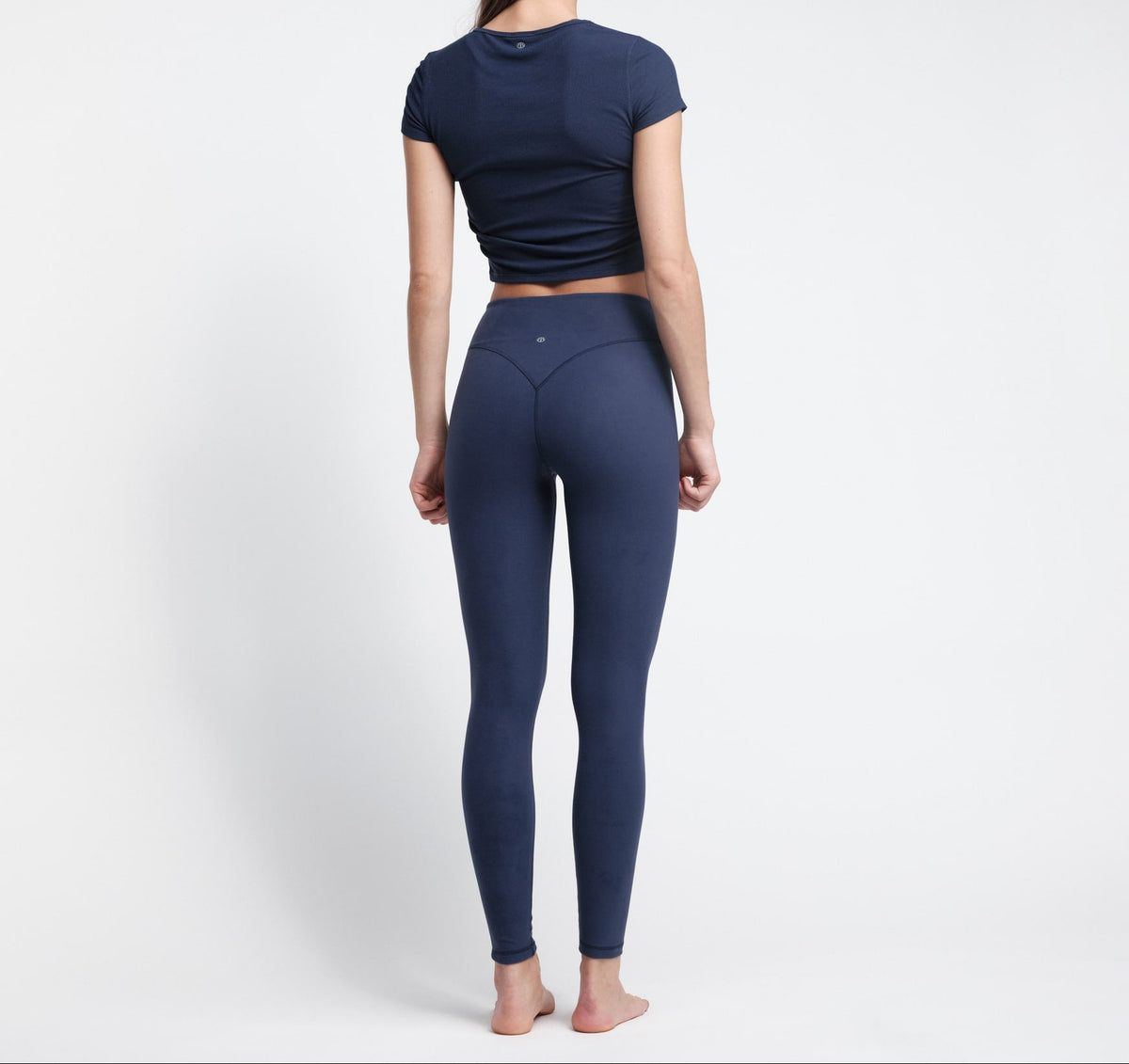 Organic Basics - Active Rib Ruched Tee - Night Sky -