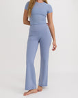 Organic Basics - Active Mesh Tee - Misty Blue -