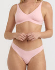 Organic Basics - Bare Plunge Bralette - Marshmallow Pink -