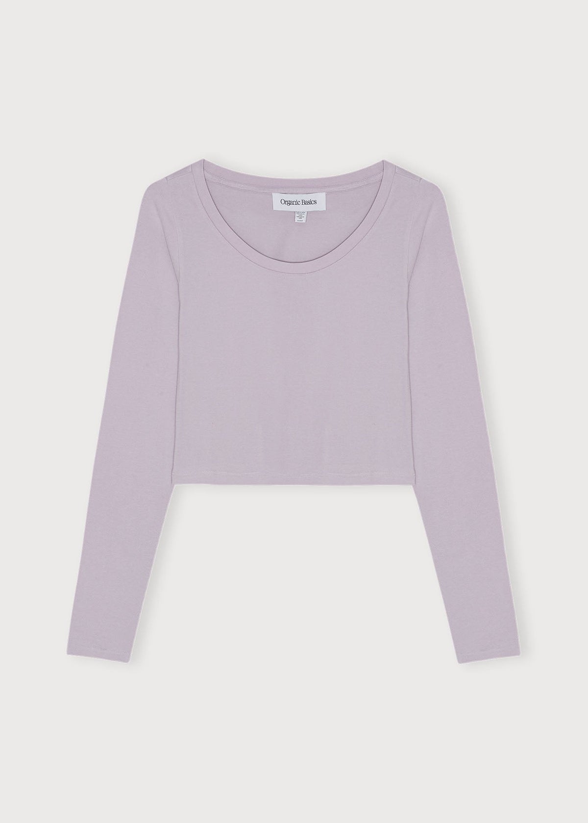 Organic Basics - Everyday Scoop Neck Long Sleeve Tee - Soft Lilac -
