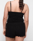 Organic Basics - Soft Knit Textured Cami - Black -