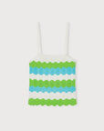 Organic Basics - Soft Knit Textured Cami - Juicy Apple Stripe -