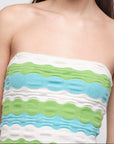 Organic Basics - Soft Knit Textured Cami - Juicy Apple Stripe -