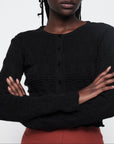 Organic Basics - Soft Knit Textured Cardigan - Black -