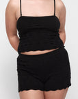Organic Basics - Soft Knit Textured Shorts - Black -