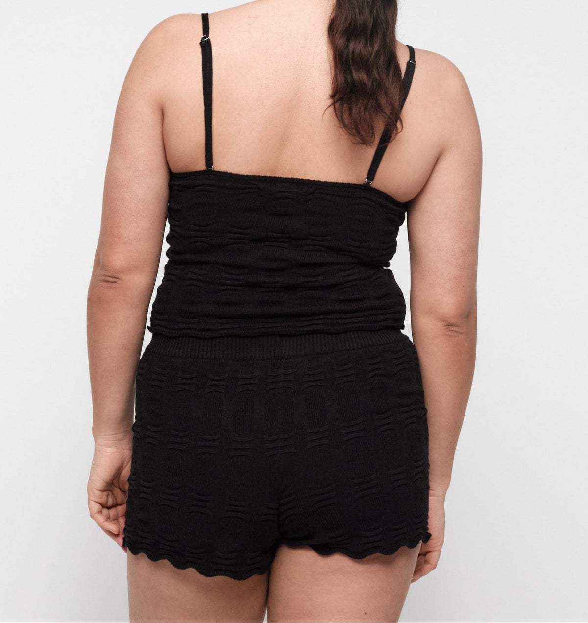Organic Basics - Soft Knit Textured Shorts - Black -