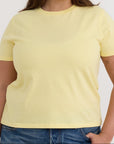 Organic Basics - True Regular Tee - Light Lemon -