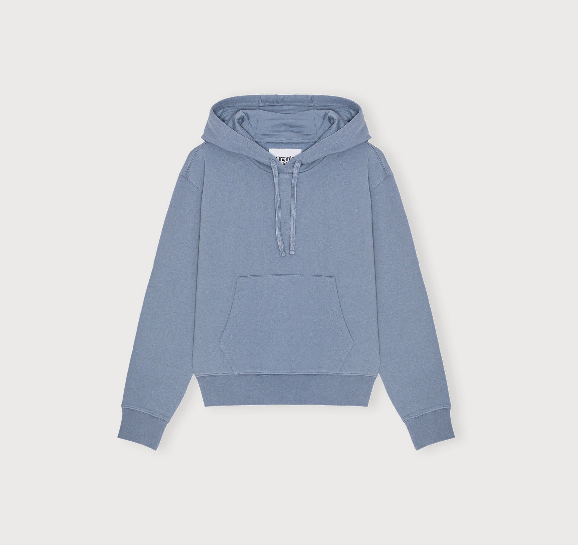 Organic Basics - Weekend Crop Hoodie - Misty Blue -