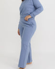 Organic Basics - Weekend Straight Leg Sweatpants - Misty Blue -