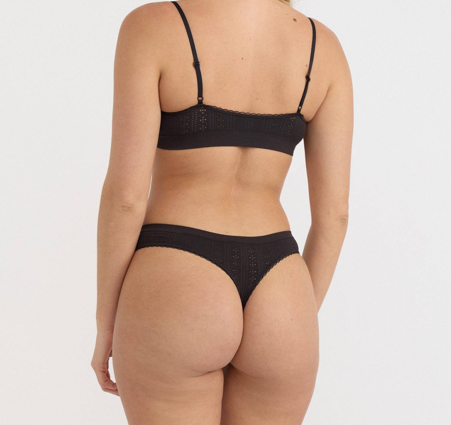 Organic Basics - Pointelle Bralette - Black -