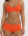 Organic Basics - Pointelle Bralette - Vibrant Red -