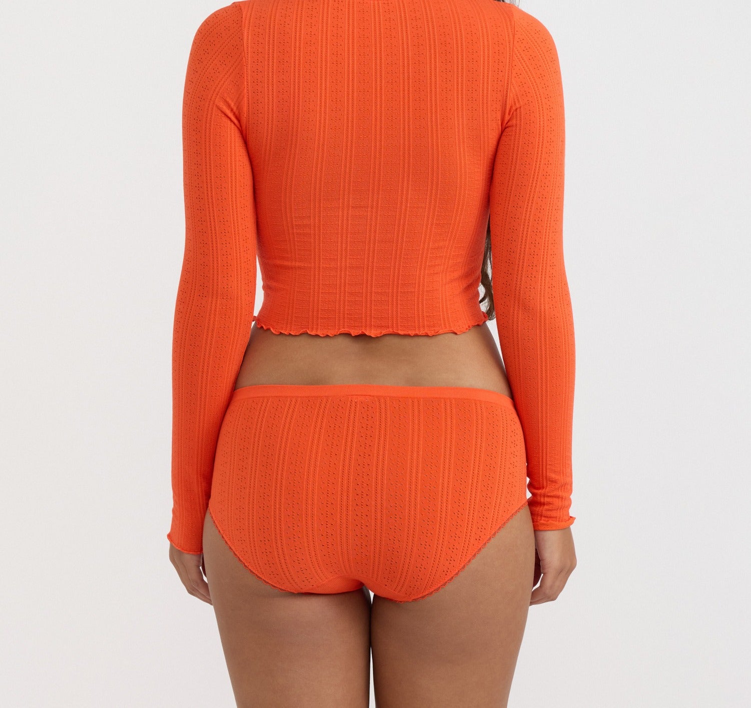 Organic Basics - Pointelle Hipster - Vibrant Red -