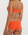 Organic Basics - Pointelle Shorty - Vibrant Red -