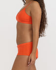 Organic Basics - Pointelle Shorty - Vibrant Red -